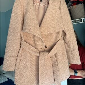 Jessica Simpson Elegant Beige Pea Coat